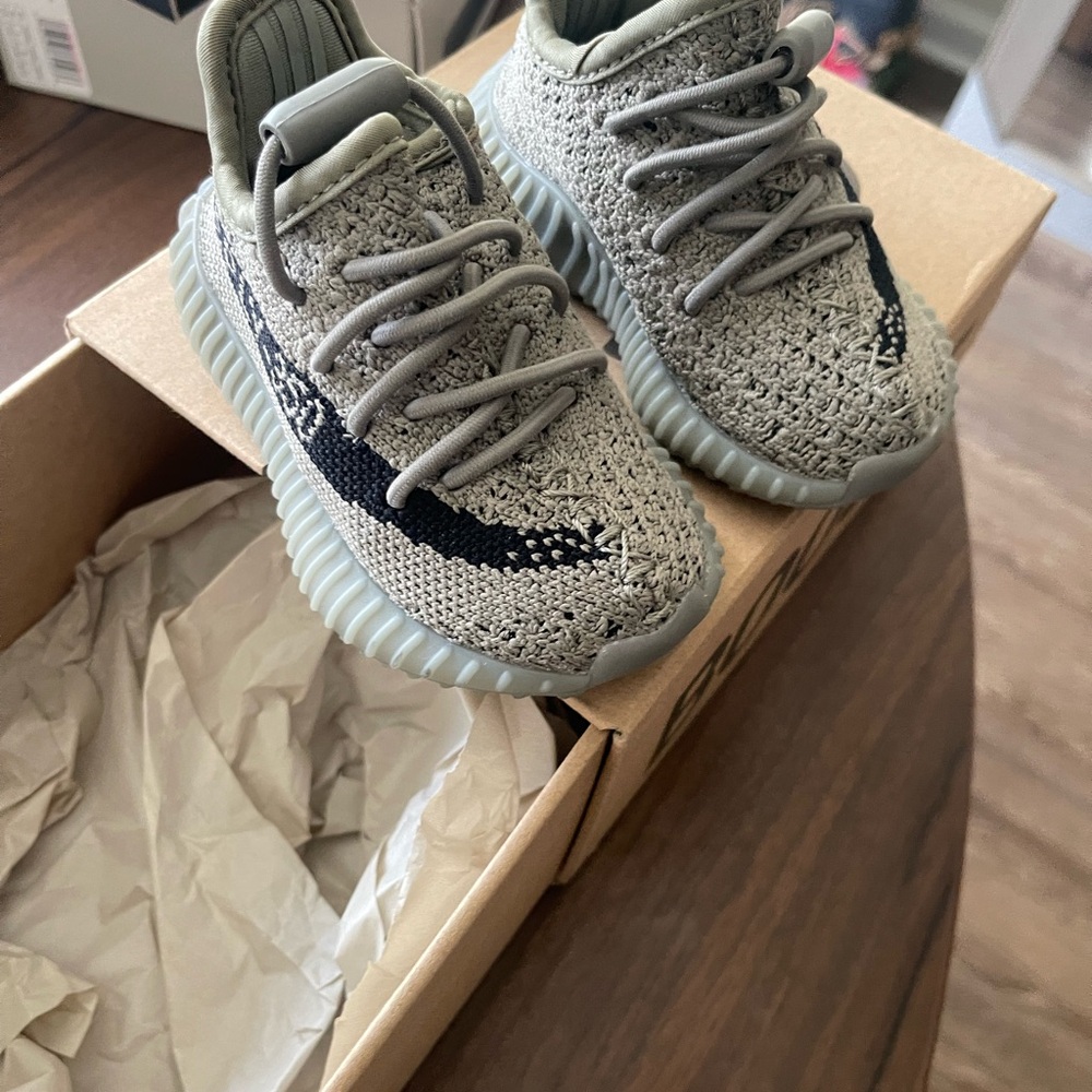 adidas Tan and Gray Yeezy Box